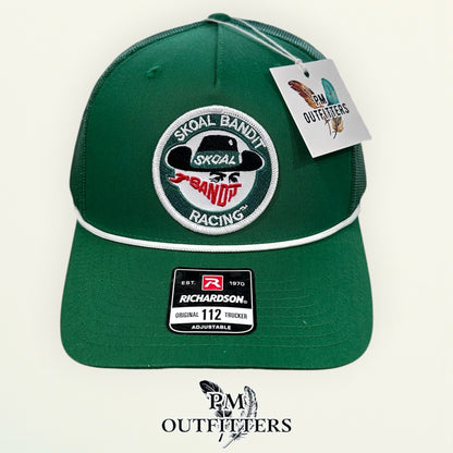 Skoal Bandit Racing Retro Patch Hat | Richardson 112 Kelly Green & White Rope Trucker