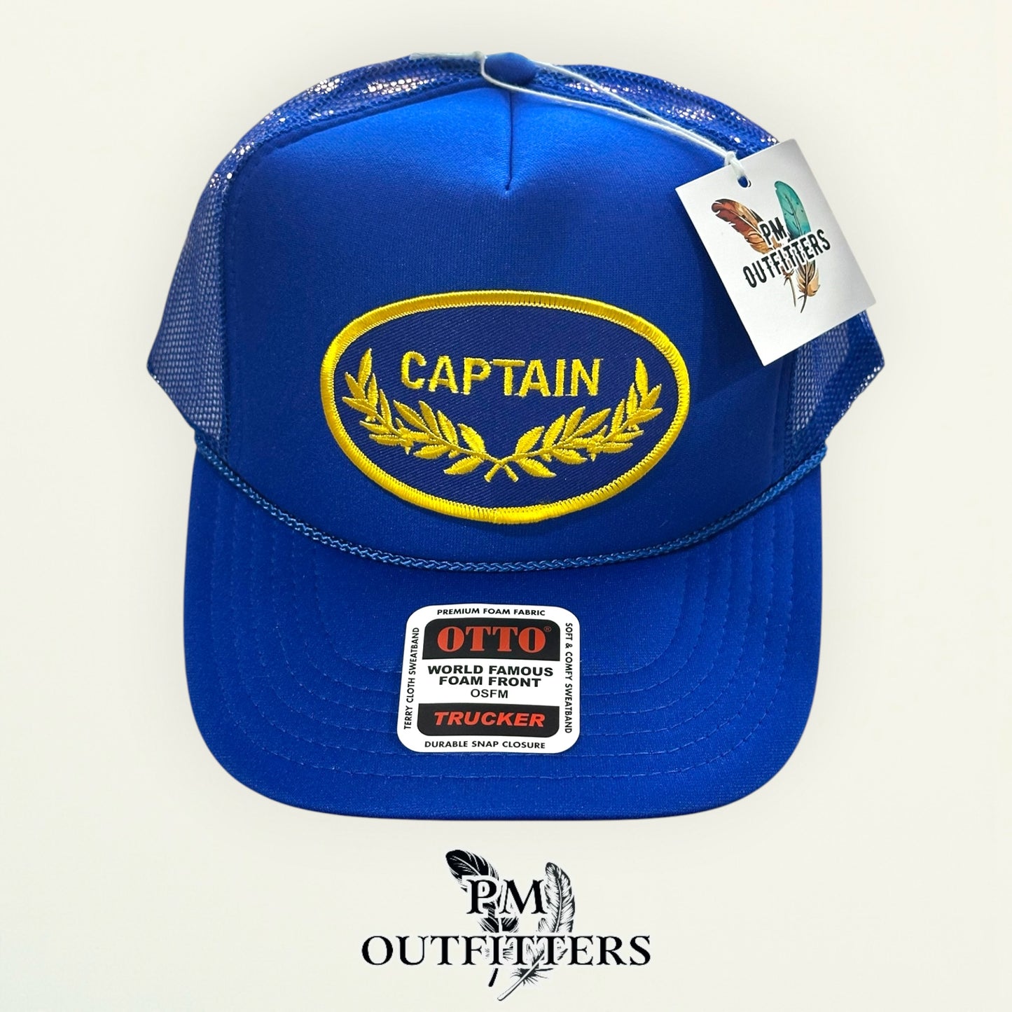 Captain Trucker Hat | Otto Foam Front Royal Blue Rope Trucker