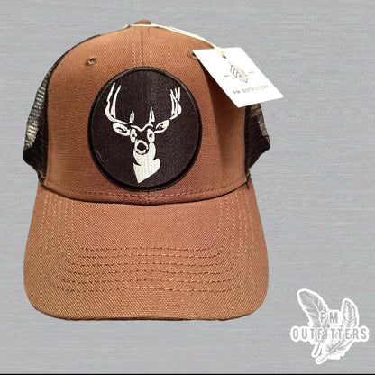 Deer Silhouette Canvas Trucker