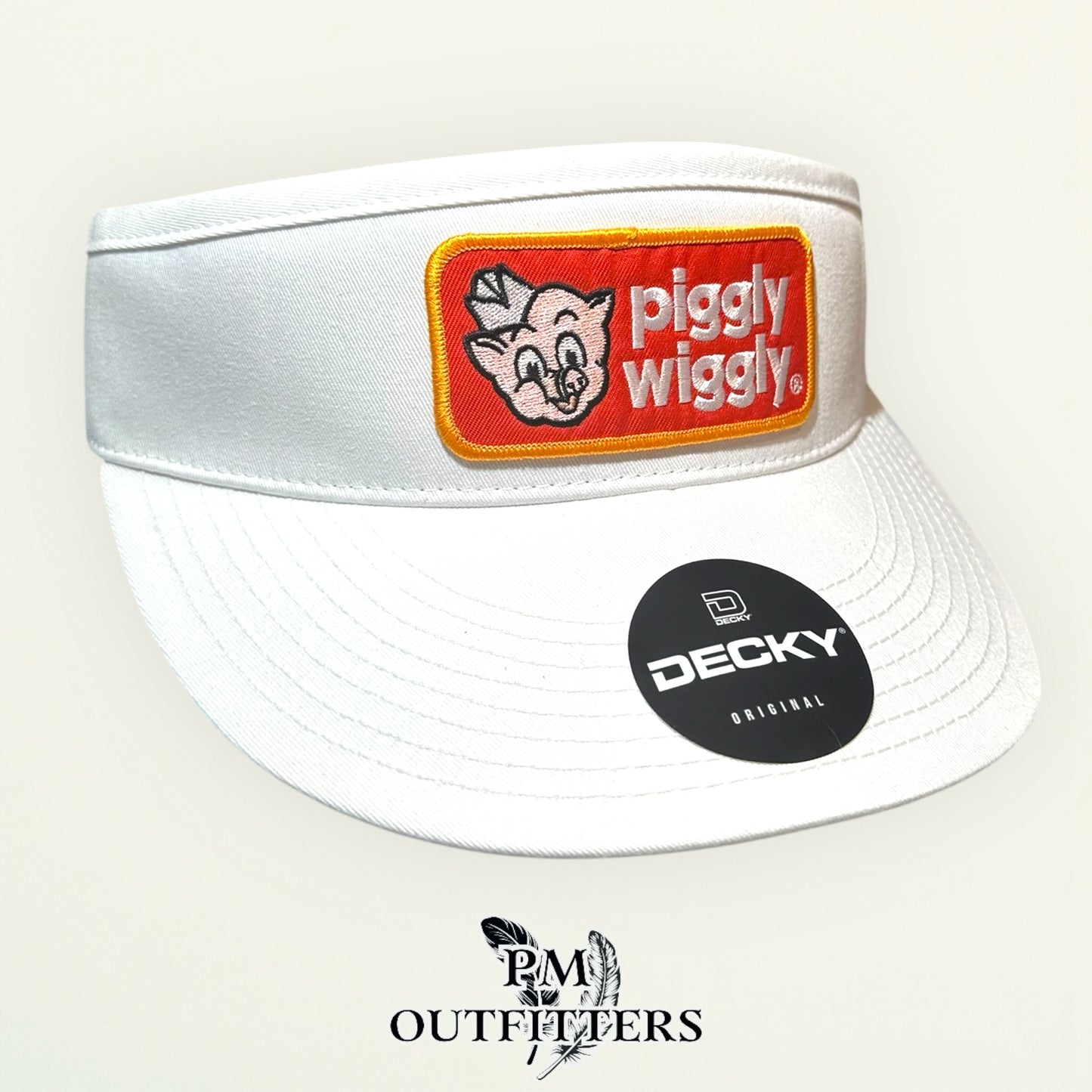 Piggly Wiggly Visor – PM Outfitters Retro Patch | Decky White Southern Grocery