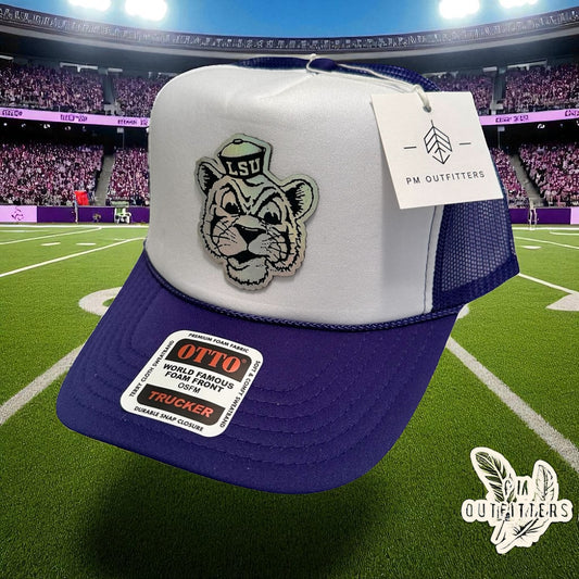 Holographic Vintage Bayou Bengal Foam Front Rope Trucker Hat