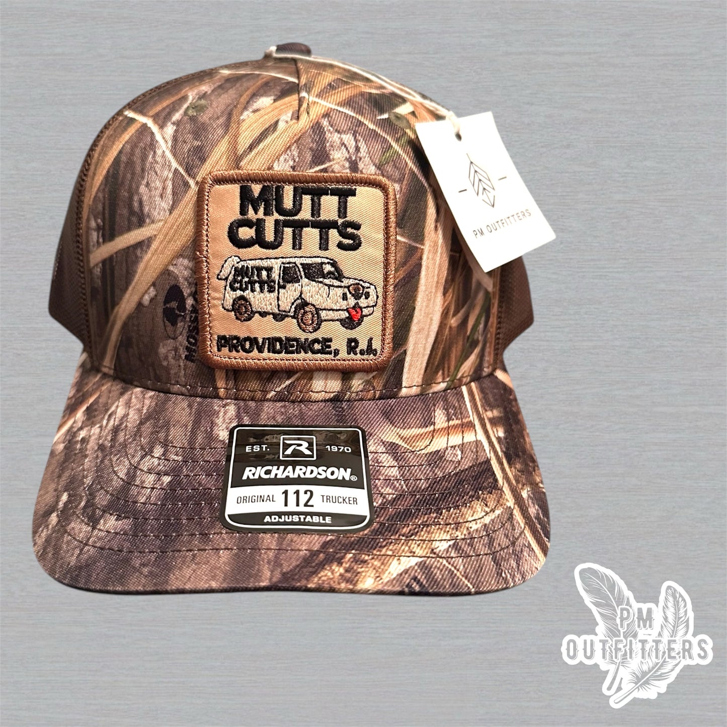 Retro Mutt Cuts Dumb & Dumber Richardson 112 Mossy Oak Habitat 5-Panel Trucker