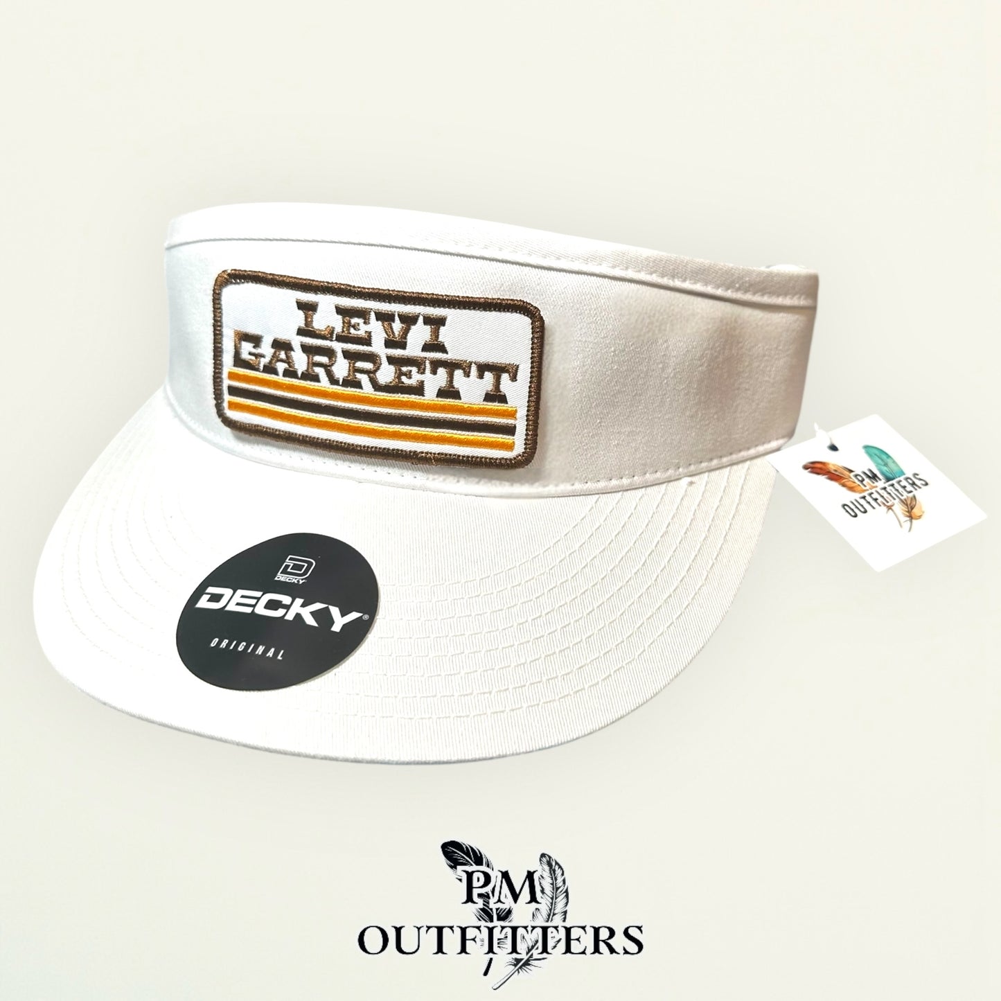 Levi Garrett Visor – PM Outfitters Retro Logo Patch | Decky White Tobacco Heritage