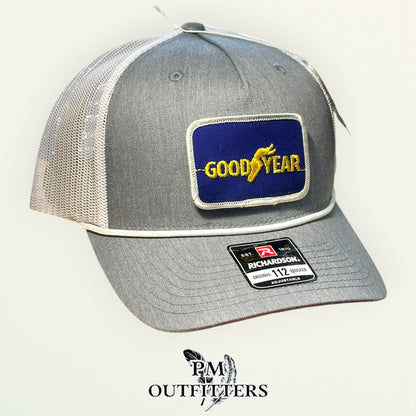 Goodyear Vintage Patch Rope Trucker - Authentic 1970s-80s | Richardson 112 Heather Gray