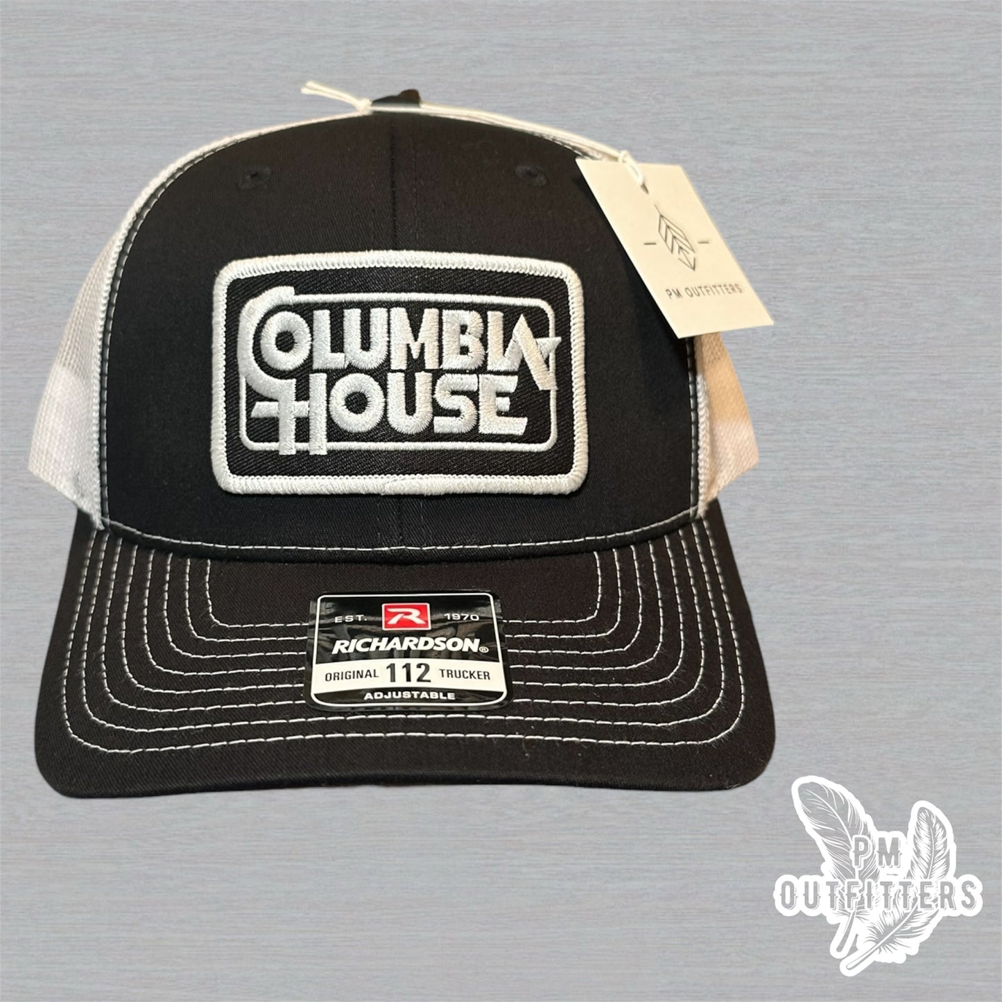Columbia House Trucker Hat - Retro Patch Richardson 112 Black White