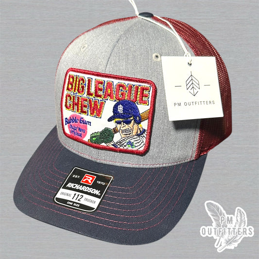 Richardson 112 Trucker Hat – Big League Chew Patch (Maroon/Navy/Gray)