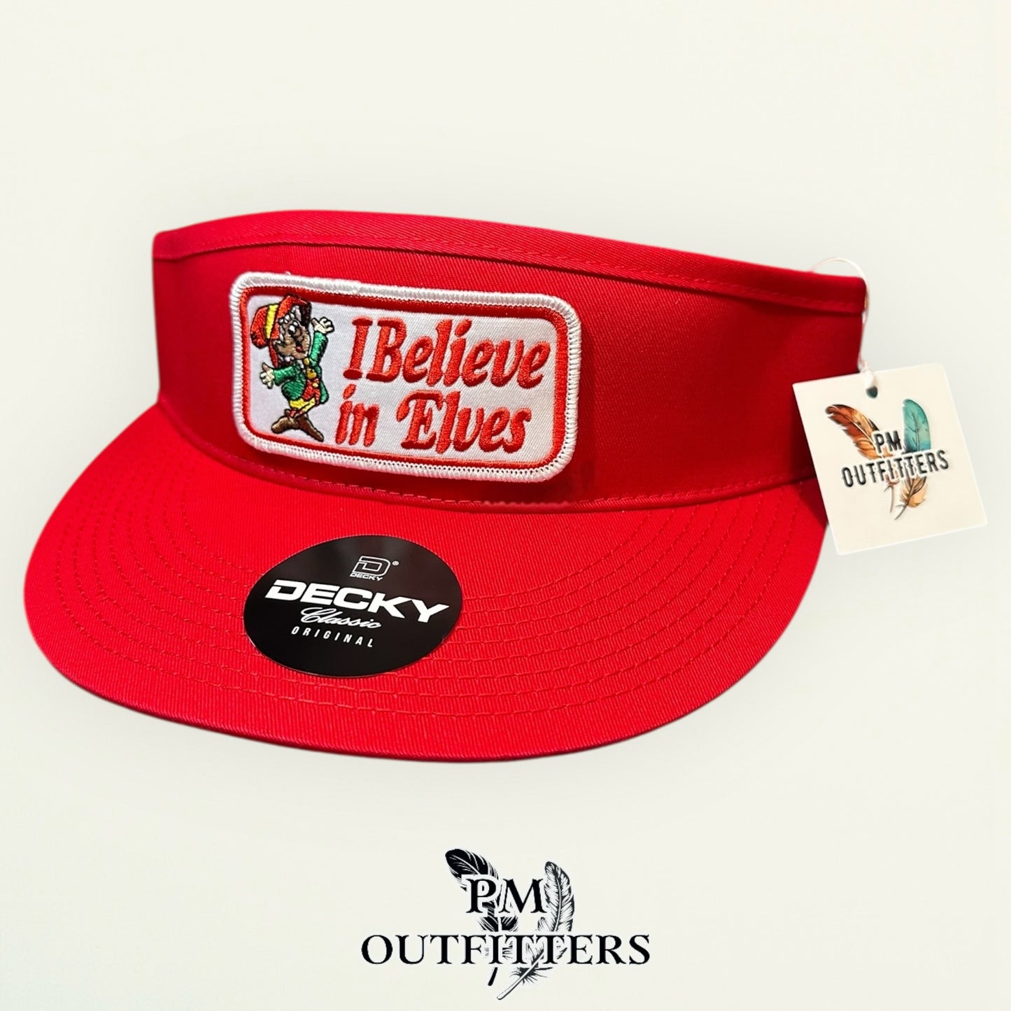 Keebler I Believe in Elves Visor – PM Outfitters Retro Patch | Decky Red Cookie Heritage