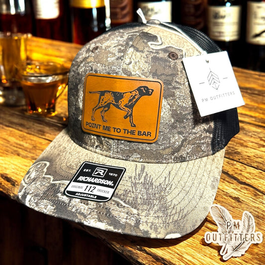 PM Outfitters “Point Me to the Bar” Custom Design - Richardson 112 Realtree Excape Camo Trucker Hat