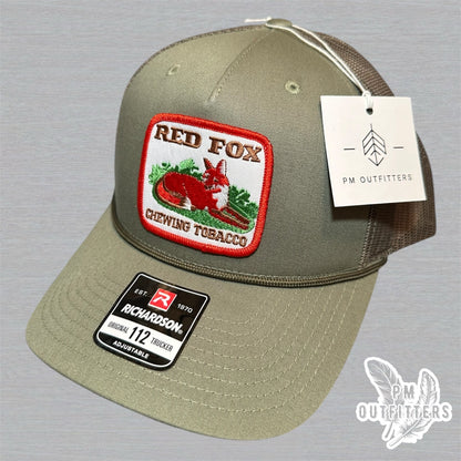 Red Fox Chewing Tobacco Trucker Hat - Loden Green Richardson 112 Rope
