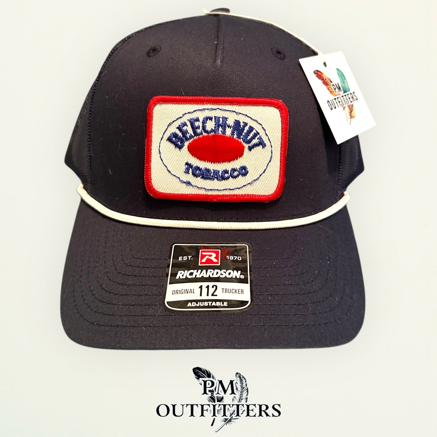 Beech-Nut Tobacco Vintage Patch Hat - Authentic 1970s-80s | Richardson 112 Navy White Rope