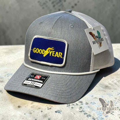 Goodyear Vintage Patch Rope Trucker - Authentic 1970s-80s | Richardson 112 Heather Gray