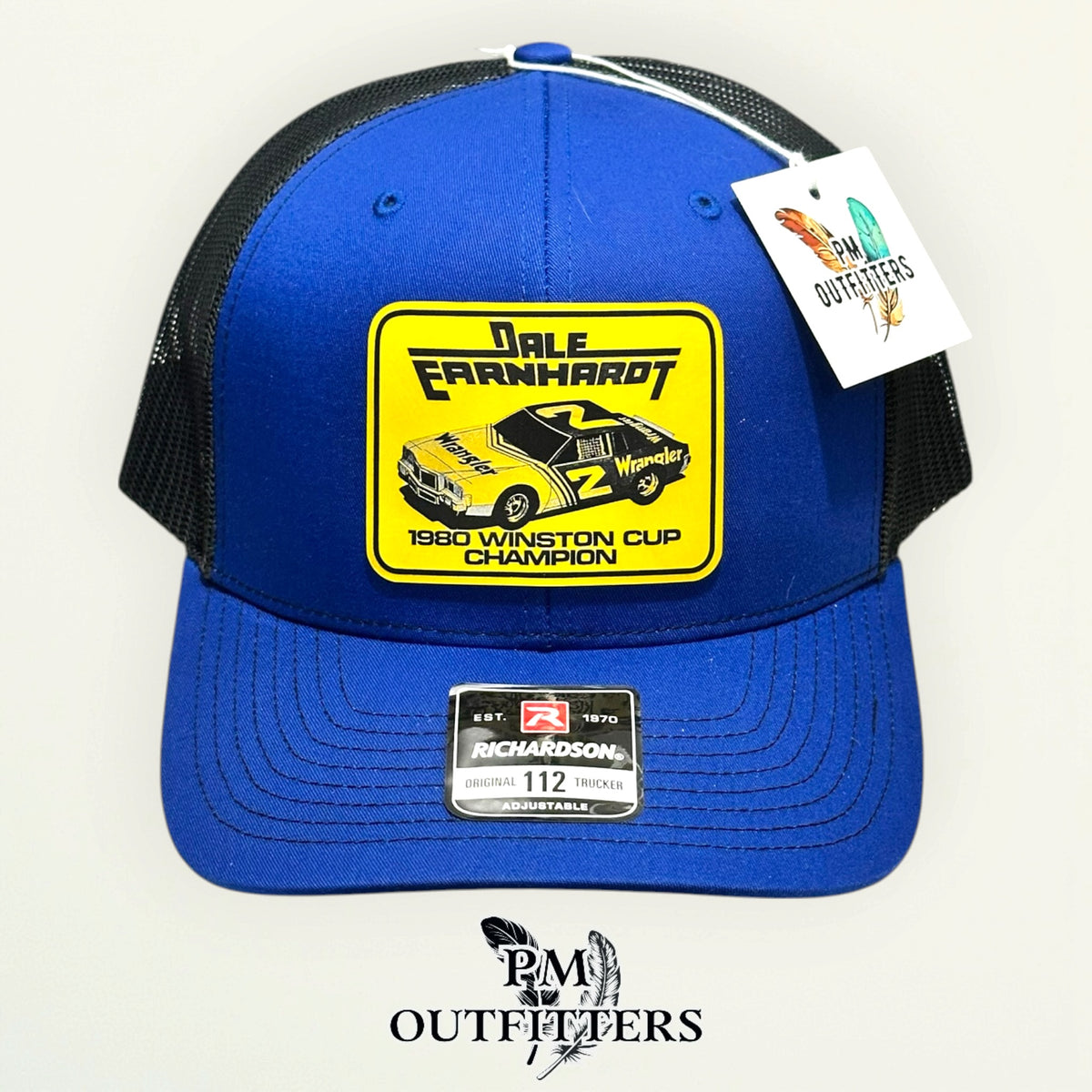 Dale Earnhardt 1980 trucker hat black mesh back Richardson 112