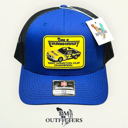Dale Earnhardt 1980 trucker hat black mesh back Richardson 112
