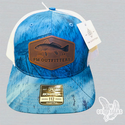 PM Outfitters Custom Logo Redfish Patch | Realtree Fishing Richardson 112 Trucker Hat