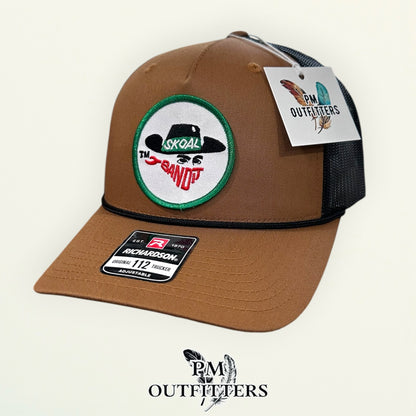 Skoal Bandit Retro Patch Hat | Richardson 112 Caramel & Black Rope Trucker