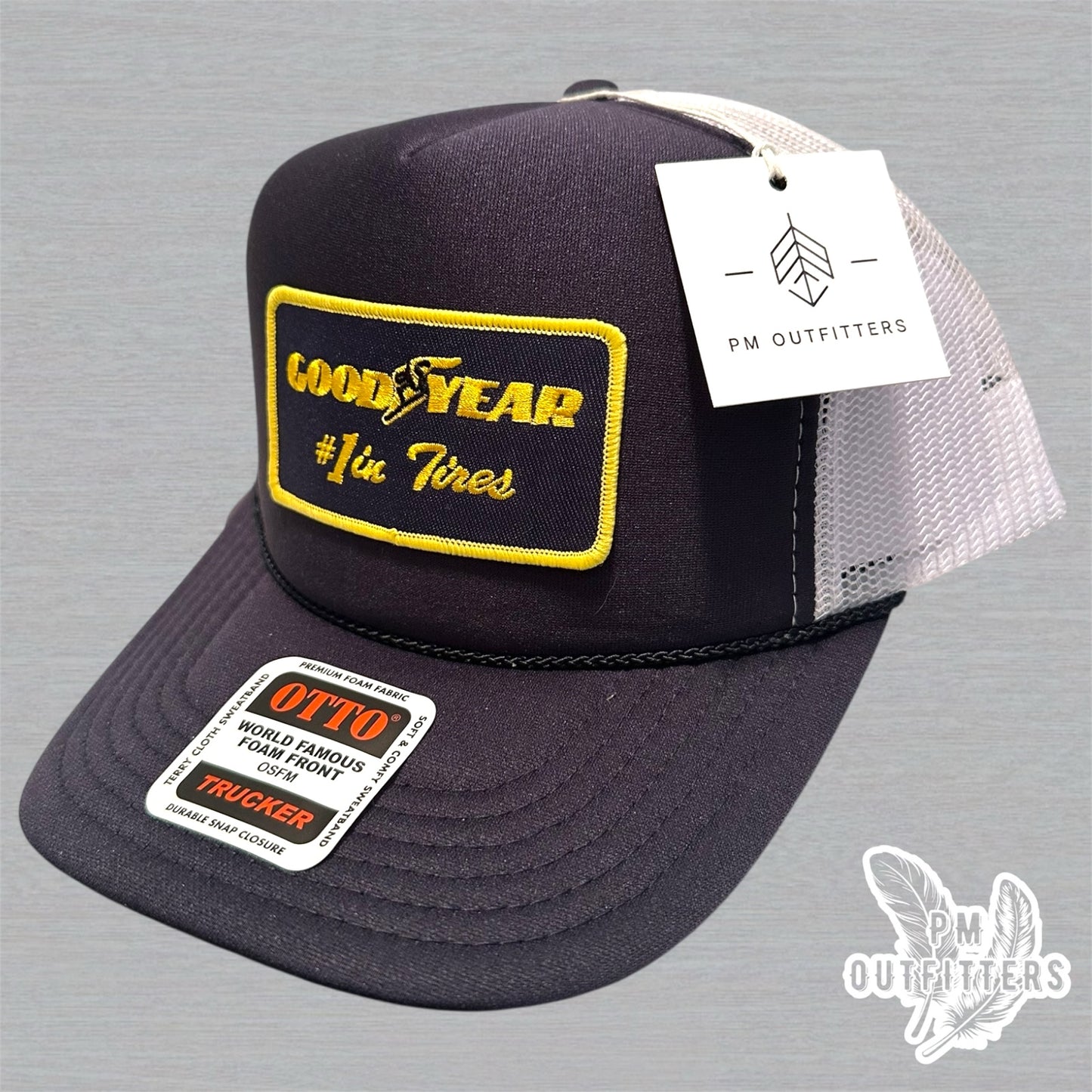 Vintage Good Year Tires Foam Front Rope Trucker Hat