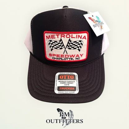 Metrolina Speedway Trucker Hat I Retro Foam Front Rope Racing Cap