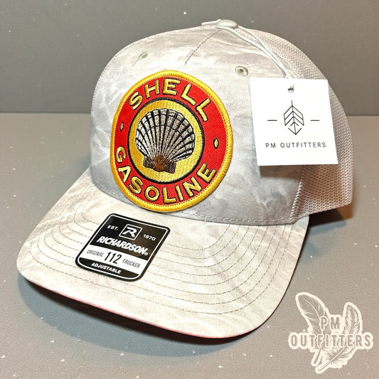 Vintage Shell Patch Hat – Mossy Oak Elements Bonefish Richardson 112 | Shell By The Beau Exclusive Edition