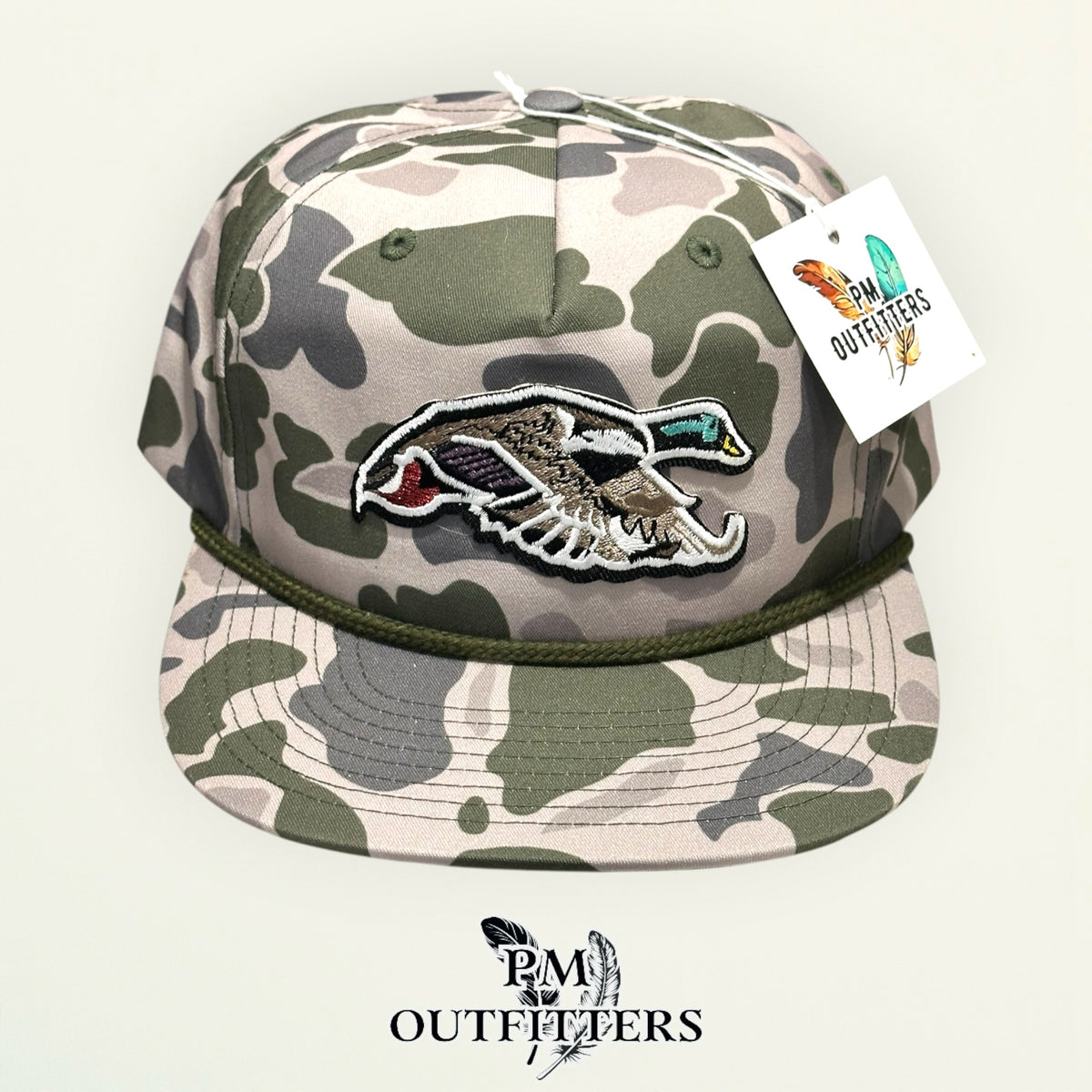 Mallard Duck Richardson 256 rope hat interior tag detail