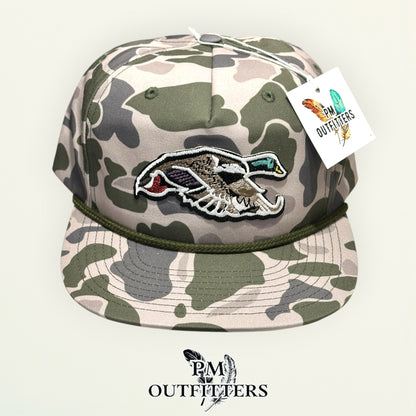 Mallard Duck Richardson 256 rope hat interior tag detail
