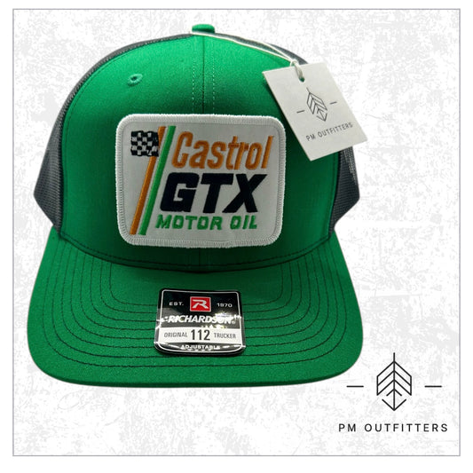 Retro Castrol GTX Motor Oil Embroidered Patch Trucker Hat