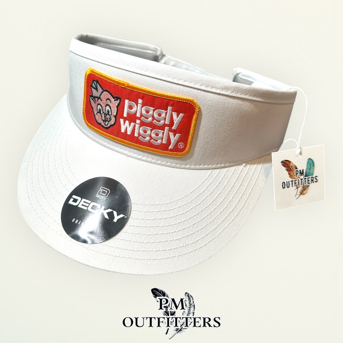 Piggly Wiggly Visor – PM Outfitters Retro Patch | Decky White Southern Grocery