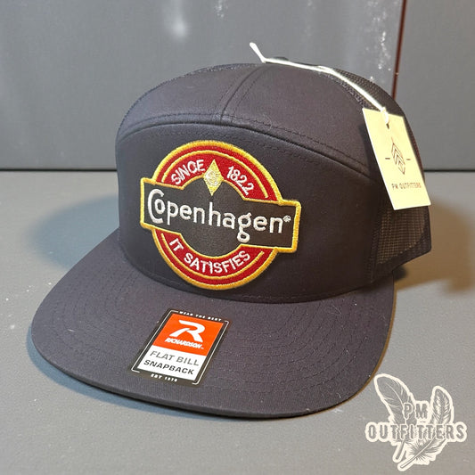 Copenhagen Since 1822 It Satisfies Richardson 168 Trucker Hat - Navy 7 Panel Snapback