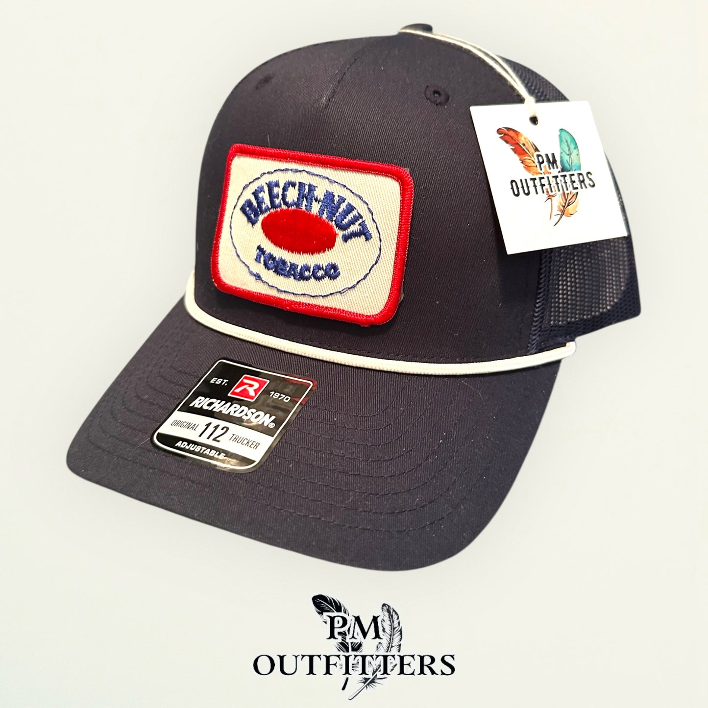 Beech-Nut Tobacco Vintage Patch Hat - Authentic 1970s-80s | Richardson 112 Navy White Rope
