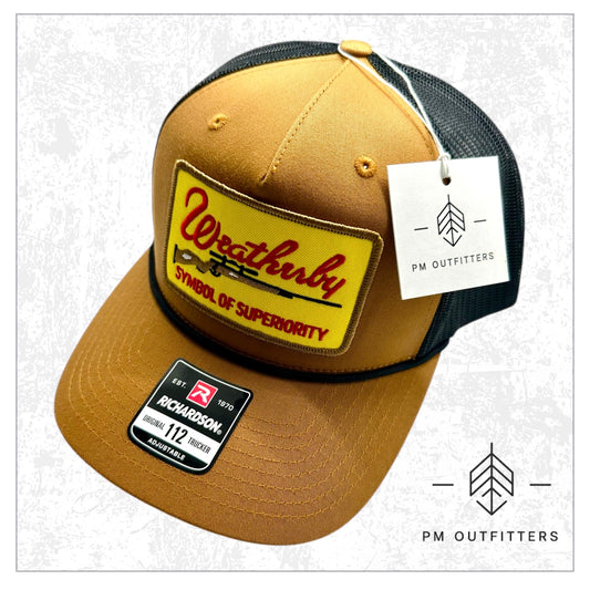 Weatherby Symbol of Superiority Firearms Rope Trucker Hat