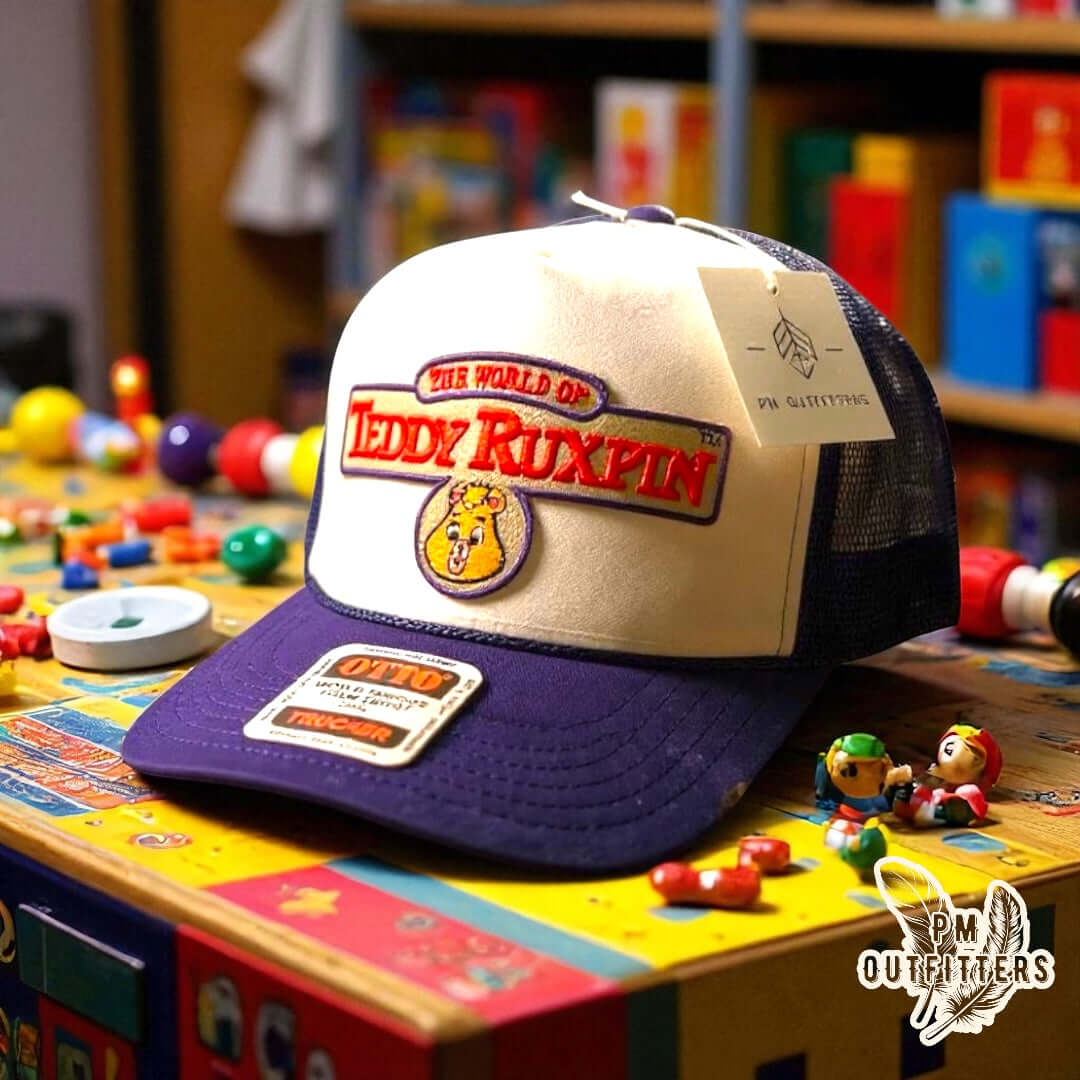 Vintage Teddy Ruxpin Foam Front Rope Trucker Hat