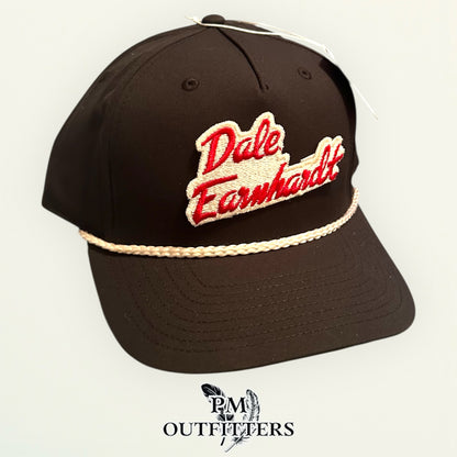 Dale Earnhardt Vintage Patch Hat - Authentic NASCAR Memorabilia | Richardson 258 Black White Rope