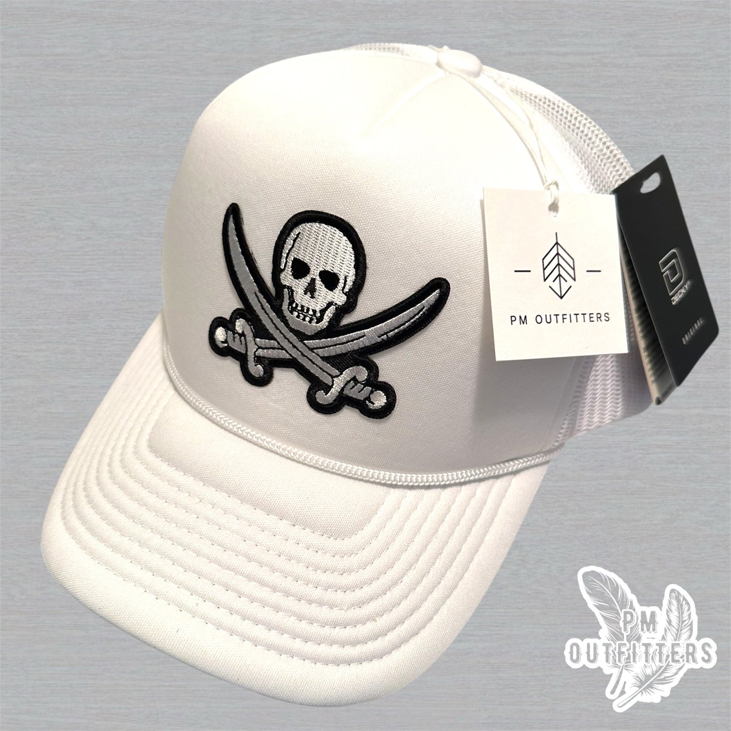 Vintage Jolly Roger Foam Front Rope Trucker Hat