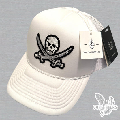 Vintage Jolly Roger Foam Front Rope Trucker Hat