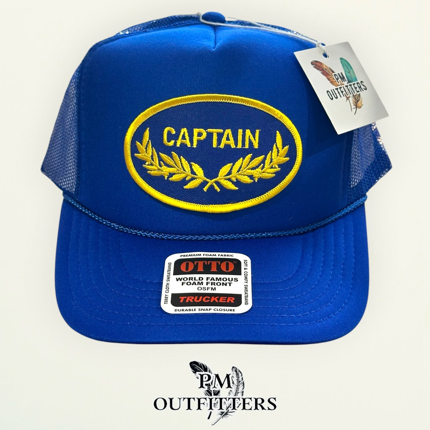 Captain Trucker Hat | Otto Foam Front Royal Blue Rope Trucker