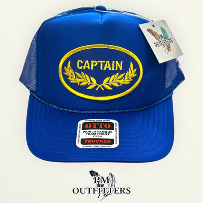 Captain Trucker Hat | Otto Foam Front Royal Blue Rope Trucker