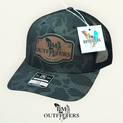 PM Outfitters trucker hat brown mesh back Sable Duck camo Richardson 112