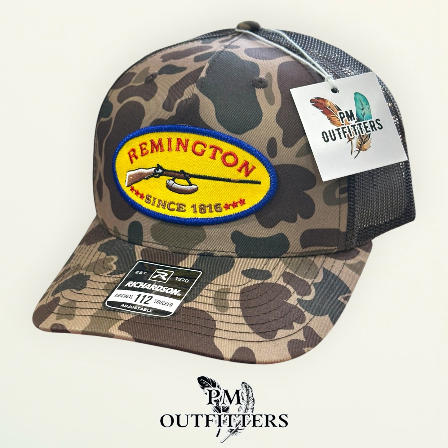 Remington Firearms Trucker Hat | Richardson 112 Bark Duck Camo