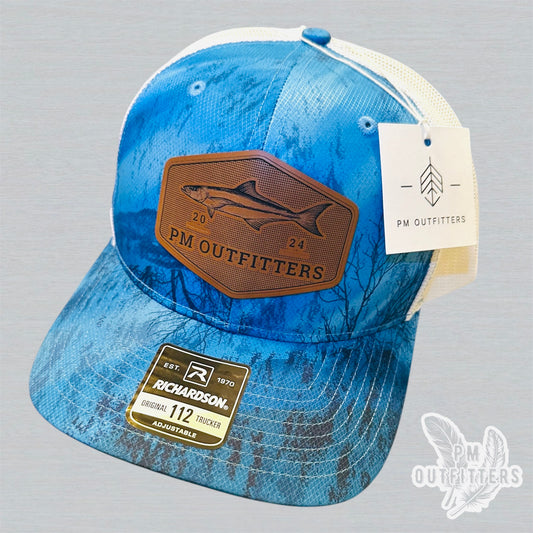 PM Outfitters Custom Logo Cobia Patch | Realtree Fishing Richardson 112 Trucker Hat