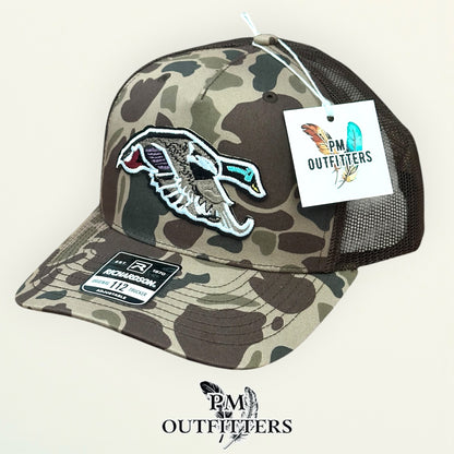 Classic Duck Richardson 112 trucker hat interior tag detail