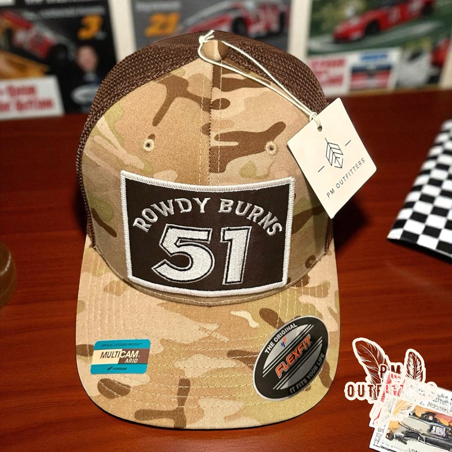 Rowdy Burns Days Of Thunder Retro FlexFit Camo Trucker Hat