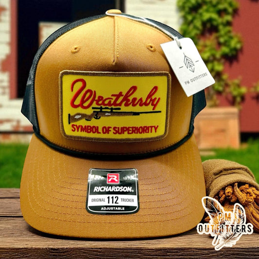 Weatherby Symbol of Superiority Firearms Rope Trucker Hat