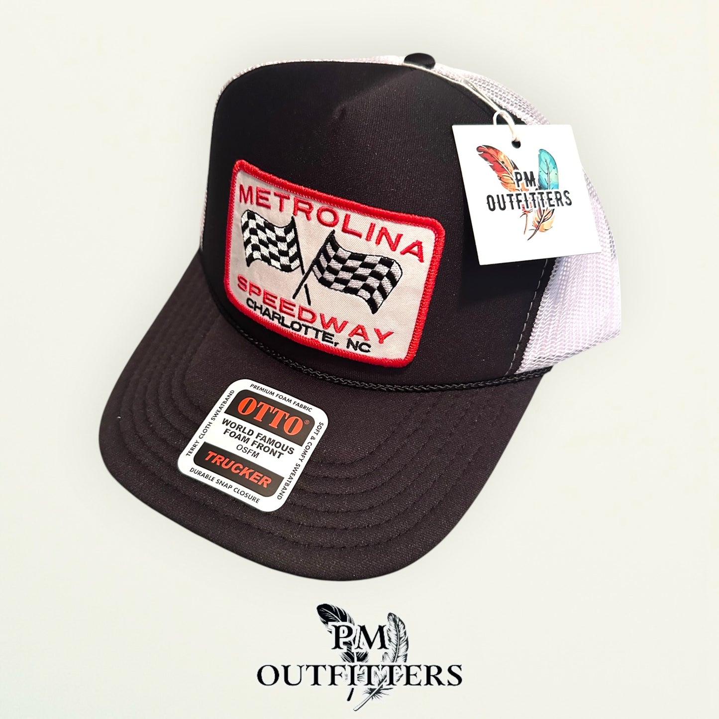 Metrolina Speedway Trucker Hat I Retro Foam Front Rope Racing Cap