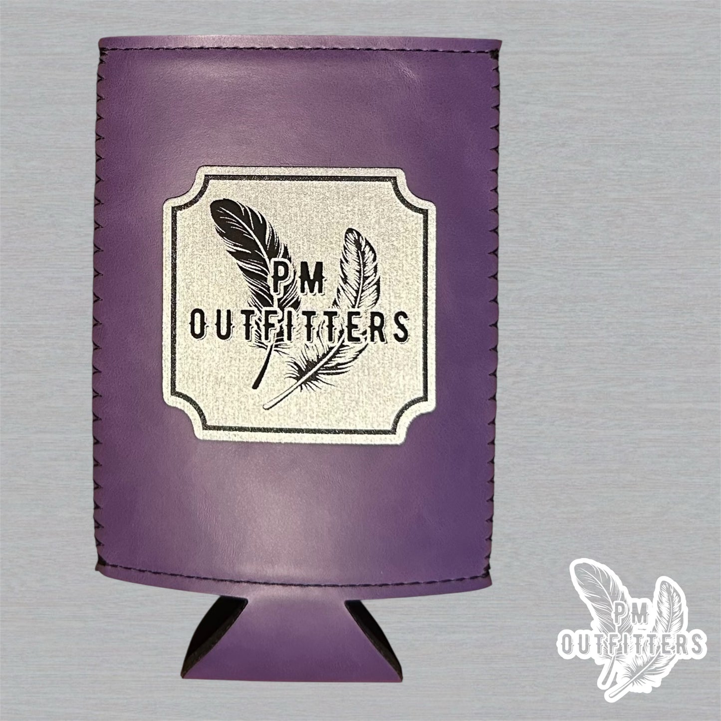 PM Outfitters Custom Laser Engraved Seinfeld “The Kramer” Portrait Premium Leatherette Slim Can Cooler - Purple Koozie