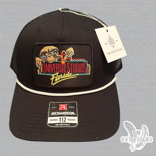 Vintage Universal Studios Florida Trucker Hat - Black Richardson 112 Rope