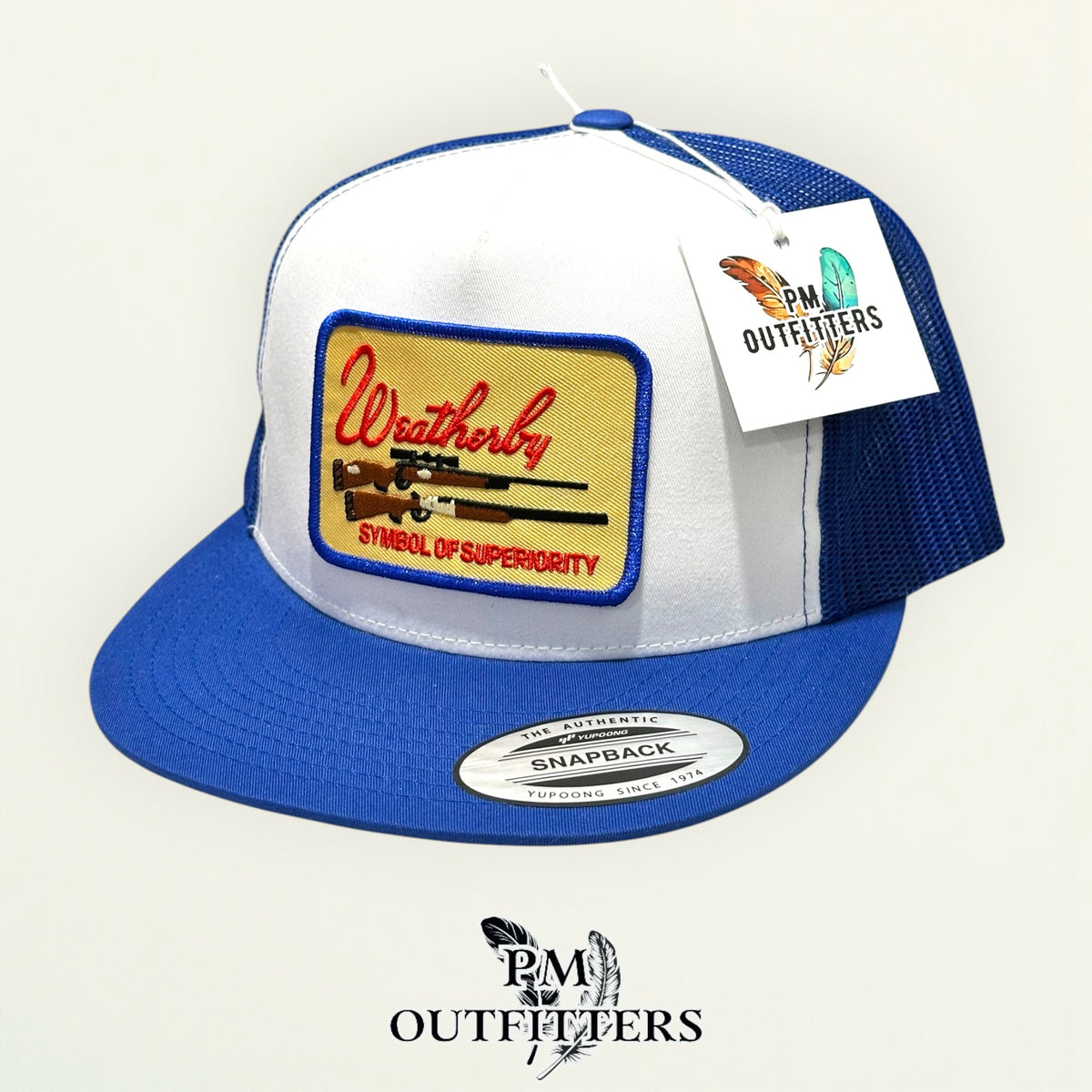 Weatherby YP Classics flat bill hat interior tag detail