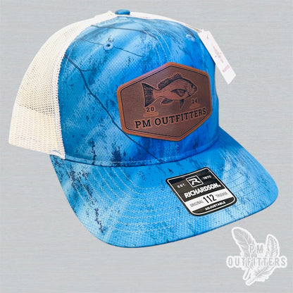 PM Outfitters Custom Logo Red Snapper Patch | Realtree Fishing Richardson 112 Trucker Hat