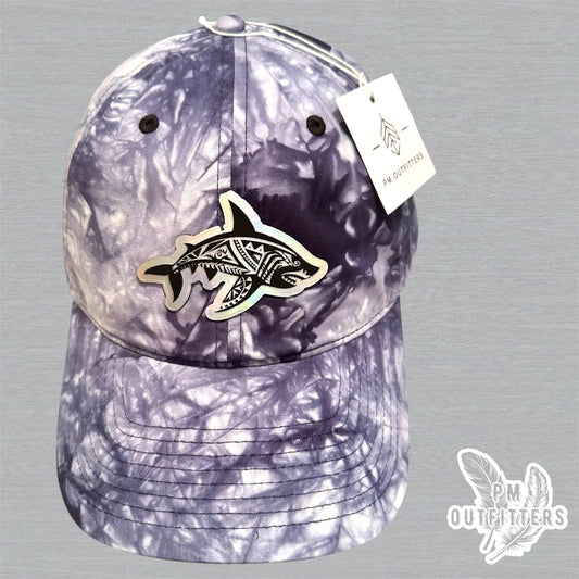 PM Outfitters Custom Design Holographic Tribal Shark Nautical Print Cap