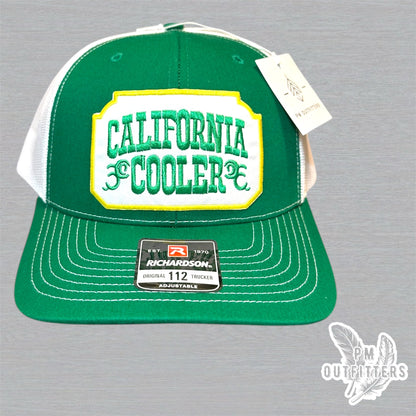 California Cooler Trucker Hat - Green & White Richardson 112