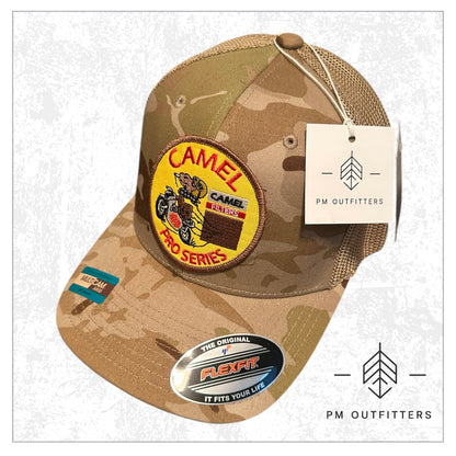 Retro Camel Pro Series FlexFit Camo Trucker Hat