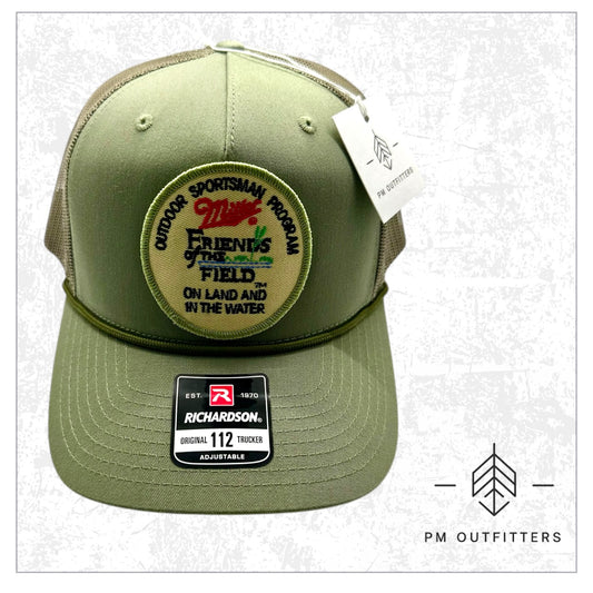 Vintage Miller Beer Friends of the Field Rope Trucker Hat